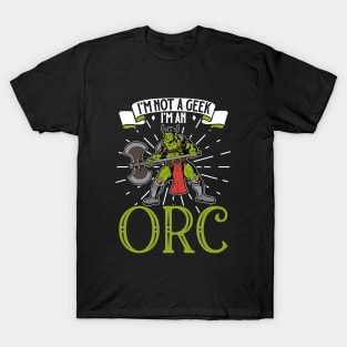 No geek - D20 Roleplay Character - Orc T-Shirt